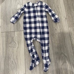 Pottery barn plaid footie pjs 6-9 months